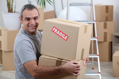 Packed student belongings ready for local removals in Crystal Palace