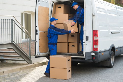 Boxes and packing materials prepared for a move in Crystal Palace