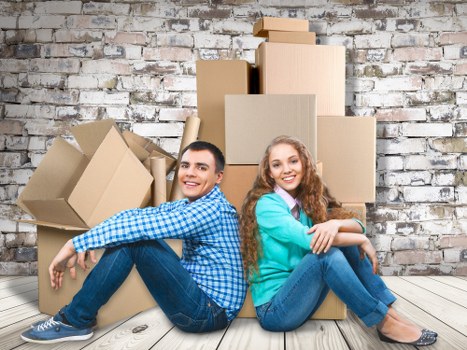 Preparing boxes and furniture for an office move