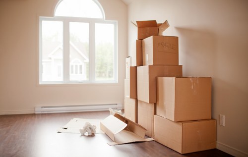 Commercial movers handling office furniture and equipment