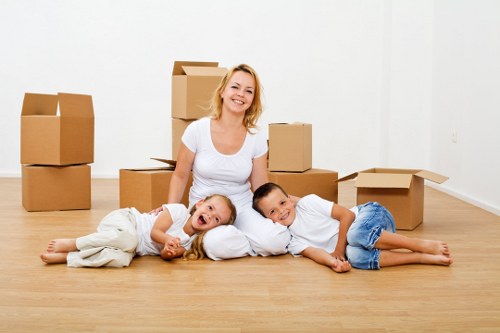 Packed household items ready for transport during a Crystal Palace flat removal