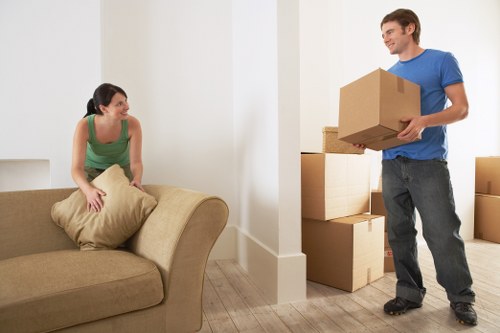 Preparation checklist and moving boxes in a Crystal Palace home
